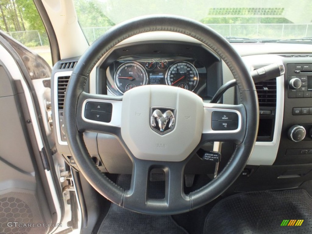 2010 Dodge Ram 3500 Lone Star Crew Cab Dually Dark Slate/Medium Graystone Steering Wheel Photo #66155312