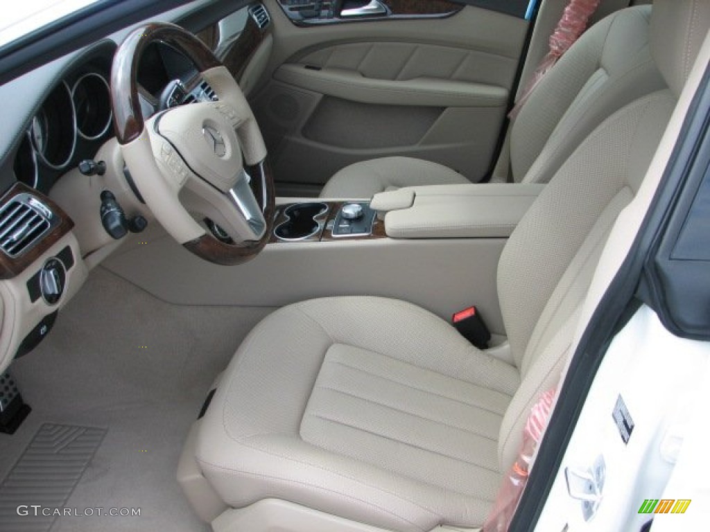 Almond/Mocha Interior 2012 Mercedes-Benz CLS 550 4Matic Coupe Photo #66156317