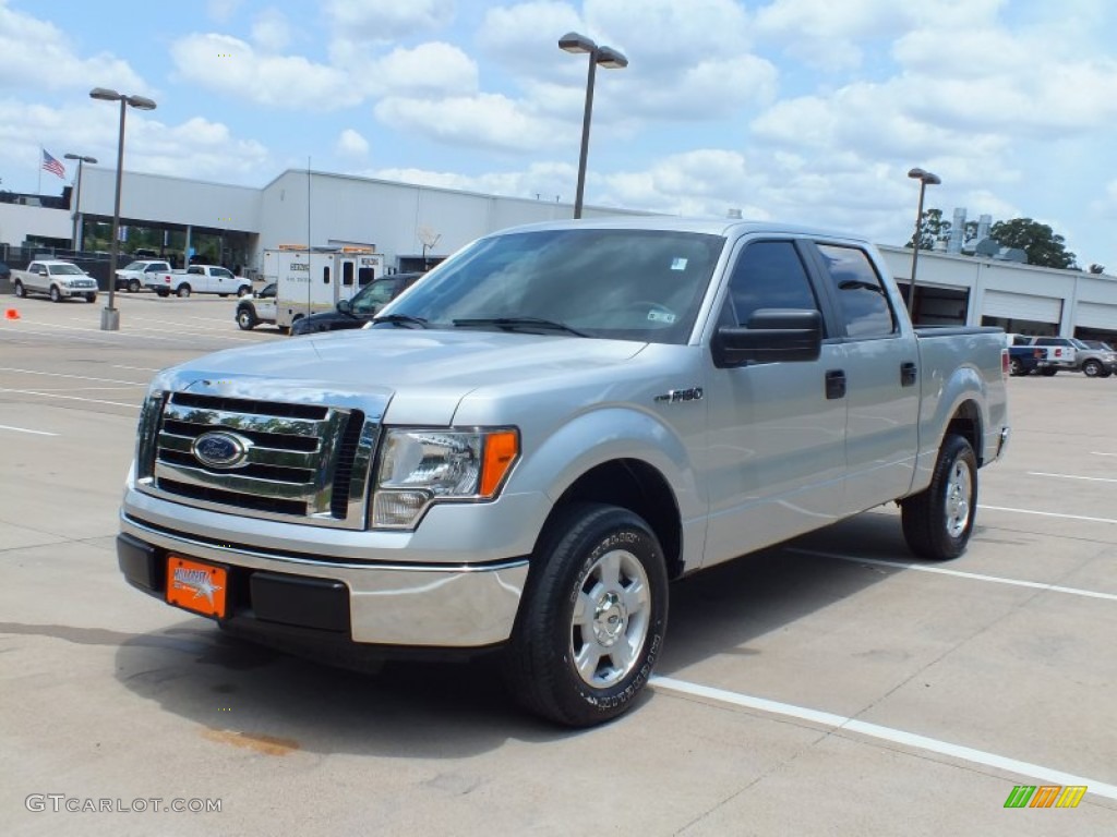 2010 F150 XLT SuperCrew - Ingot Silver Metallic / Medium Stone photo #9