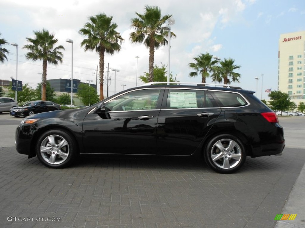 Crystal Black Pearl 2012 Acura TSX Technology Sport Wagon Exterior Photo #66157253