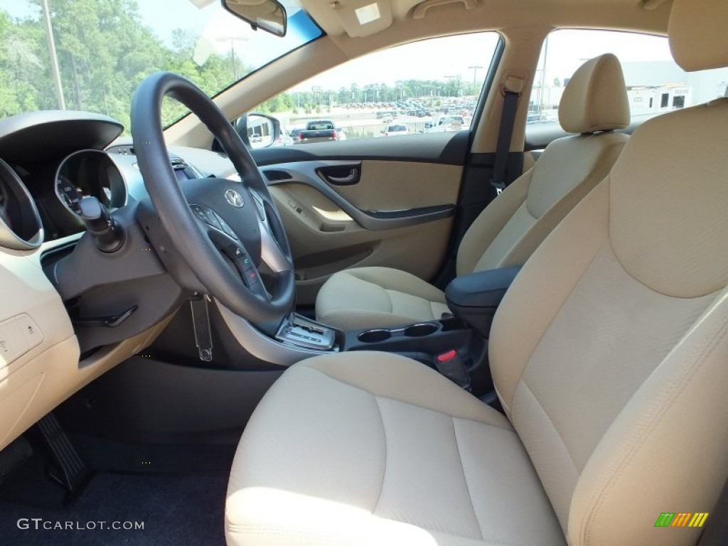 2013 Elantra GLS - Blue Sky Metallic / Beige photo #3