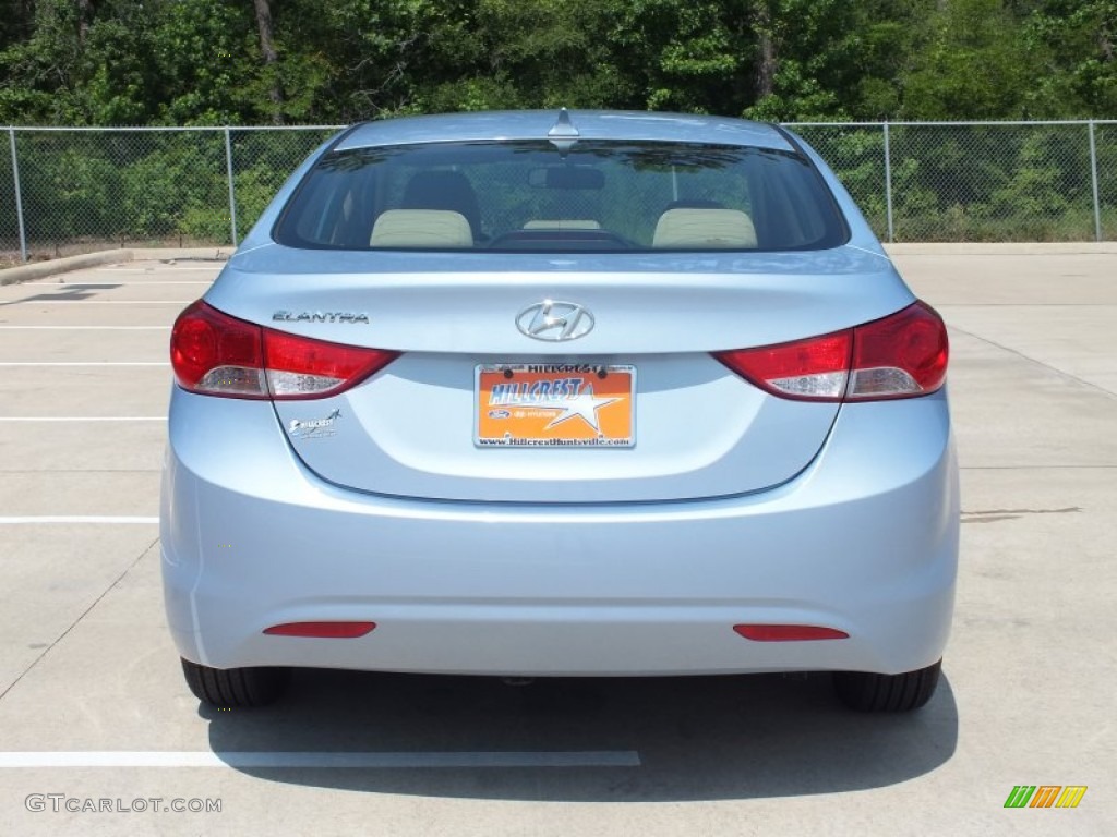 2013 Elantra GLS - Blue Sky Metallic / Beige photo #6