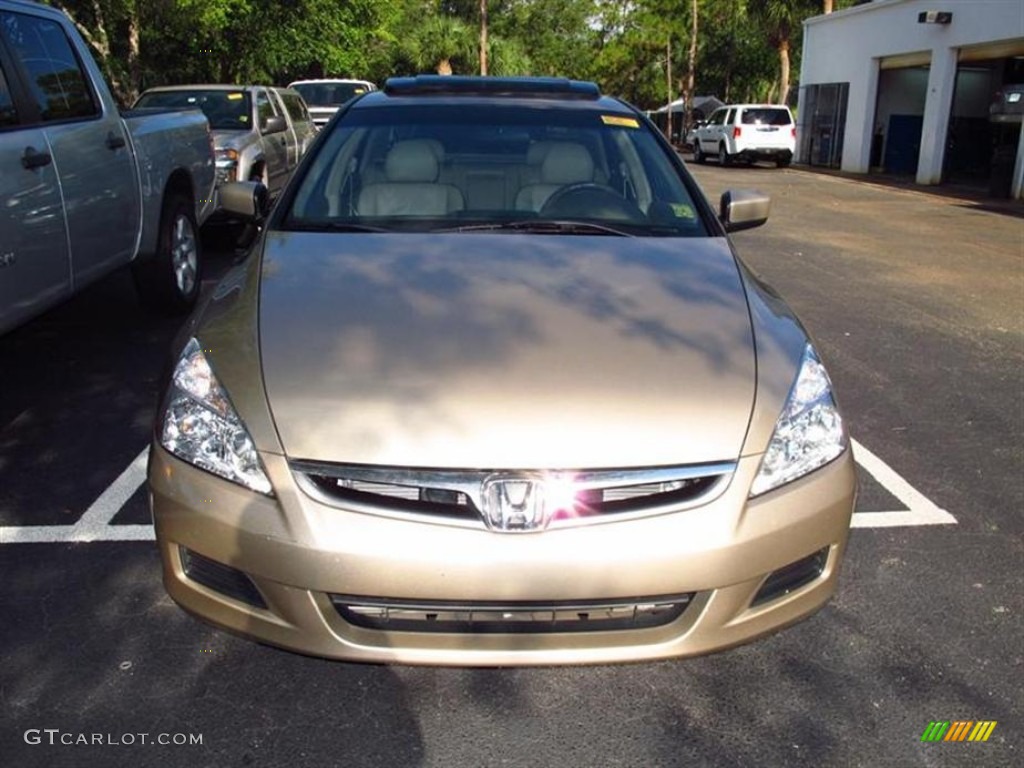 2007 Accord EX-L V6 Sedan - Desert Mist Metallic / Ivory photo #1