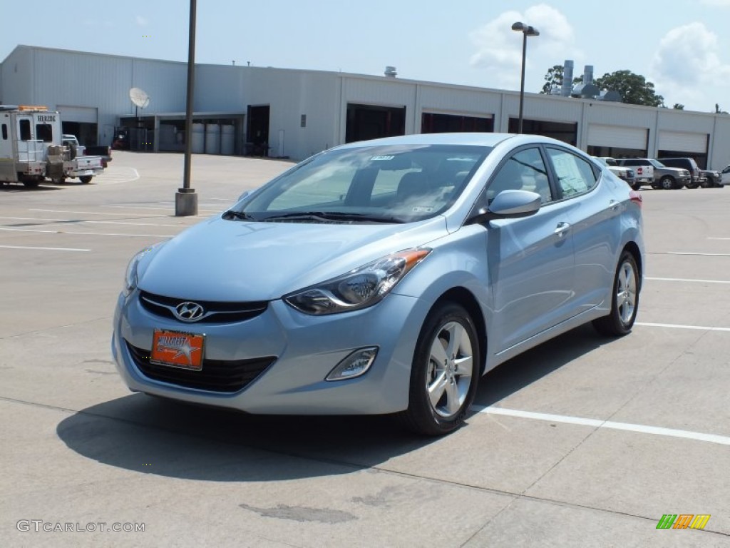 2013 Elantra GLS - Blue Sky Metallic / Beige photo #9