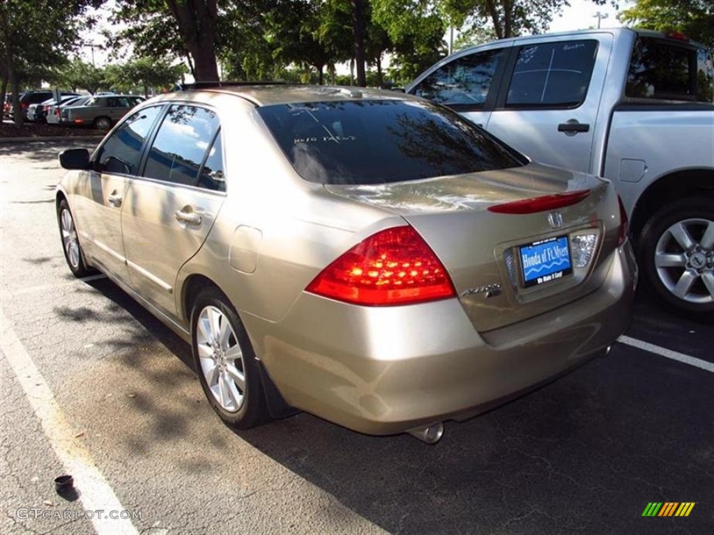 2007 Accord EX-L V6 Sedan - Desert Mist Metallic / Ivory photo #3