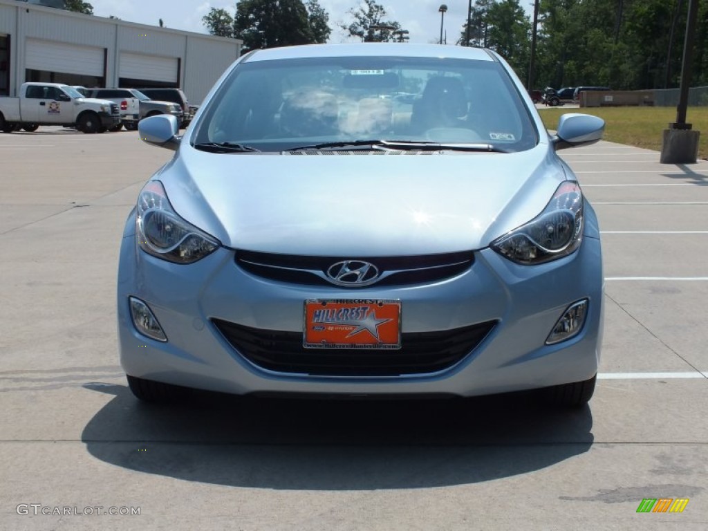 2013 Elantra GLS - Blue Sky Metallic / Beige photo #10