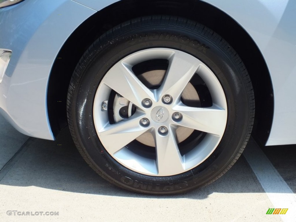 2013 Elantra GLS - Blue Sky Metallic / Beige photo #12