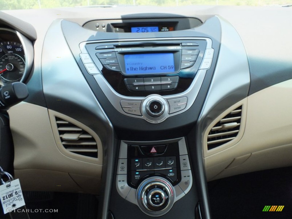 2013 Elantra GLS - Blue Sky Metallic / Beige photo #15
