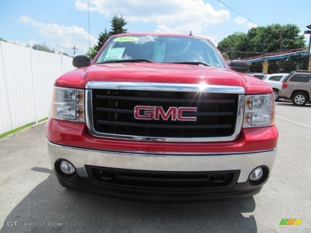 2008 Sierra 1500 SLE Extended Cab 4x4 - Fire Red / Ebony photo #4