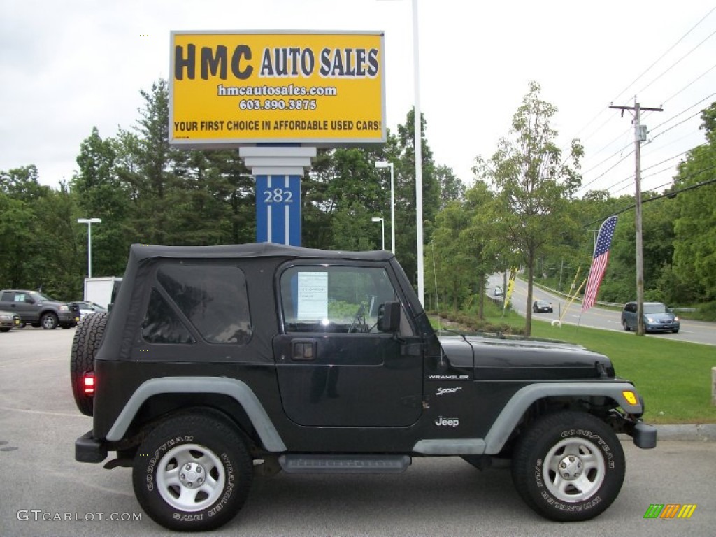 2002 Wrangler Sport 4x4 - Black / Agate Black photo #2