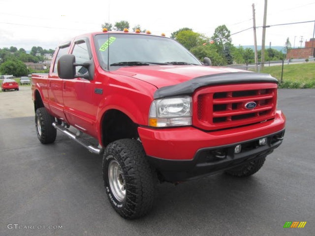 Red 2003 Ford F350 Super Duty XLT Crew Cab 4x4 Exterior Photo #66160070
