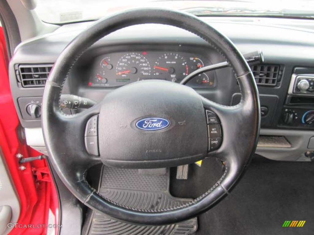 2003 Ford F350 Super Duty XLT Crew Cab 4x4 Medium Flint Steering Wheel Photo #66160136