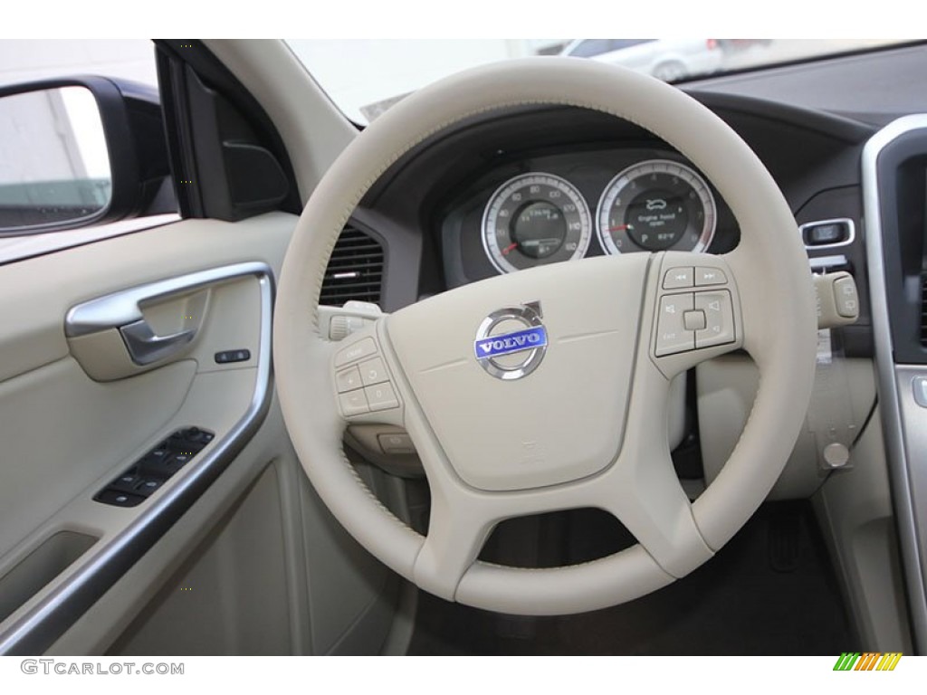 2011 Volvo XC60 3.2 Sandstone Beige Steering Wheel Photo #66160976