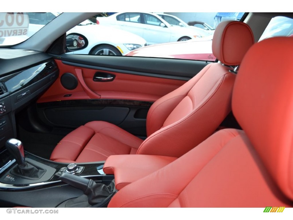 2009 3 Series 335i Coupe - Space Grey Metallic / Coral Red/Black Dakota Leather photo #5