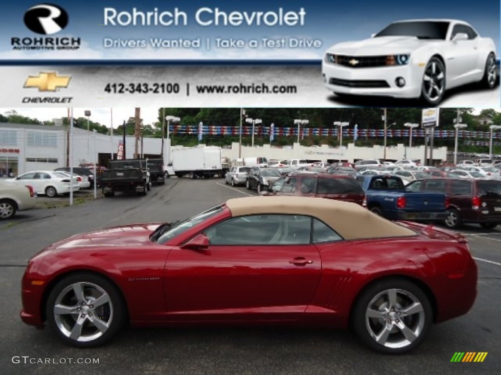 2012 Camaro SS/RS Convertible - Crystal Red Tintcoat / Beige photo #1