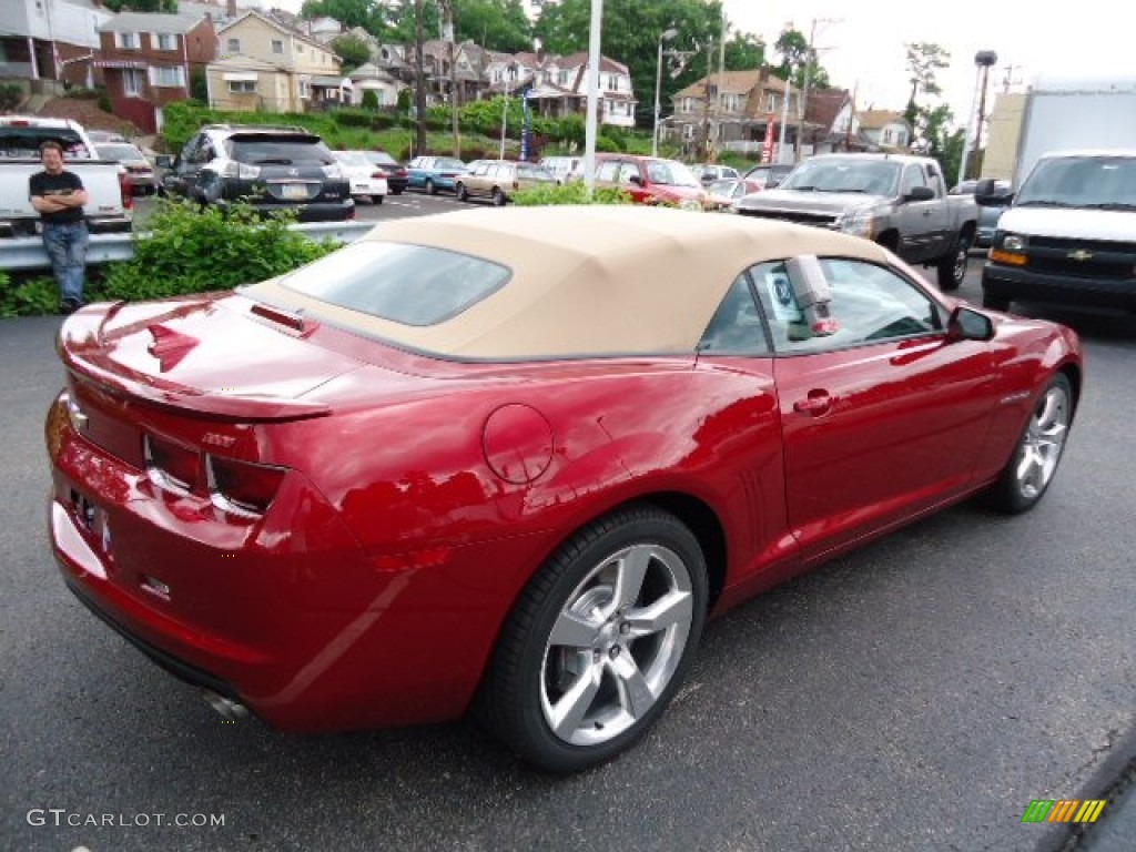 2012 Camaro SS/RS Convertible - Crystal Red Tintcoat / Beige photo #4