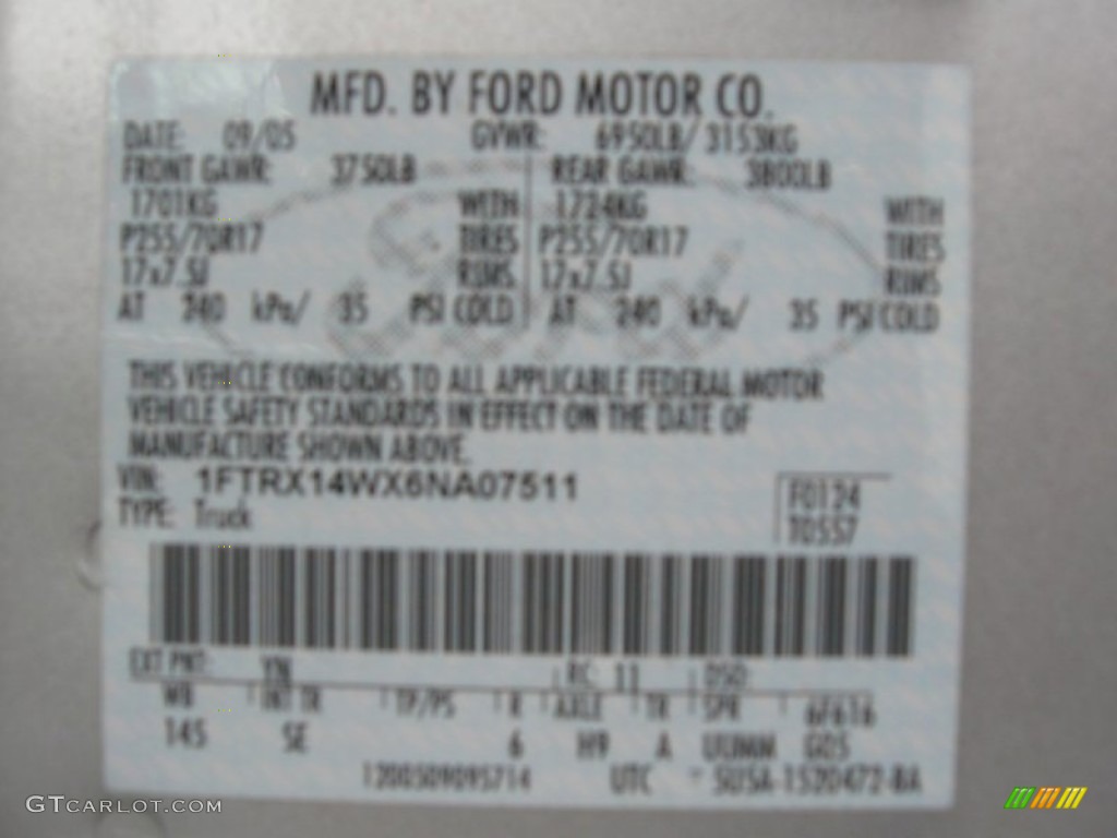 2006 F150 STX SuperCab 4x4 - Silver Metallic / Medium/Dark Flint photo #15