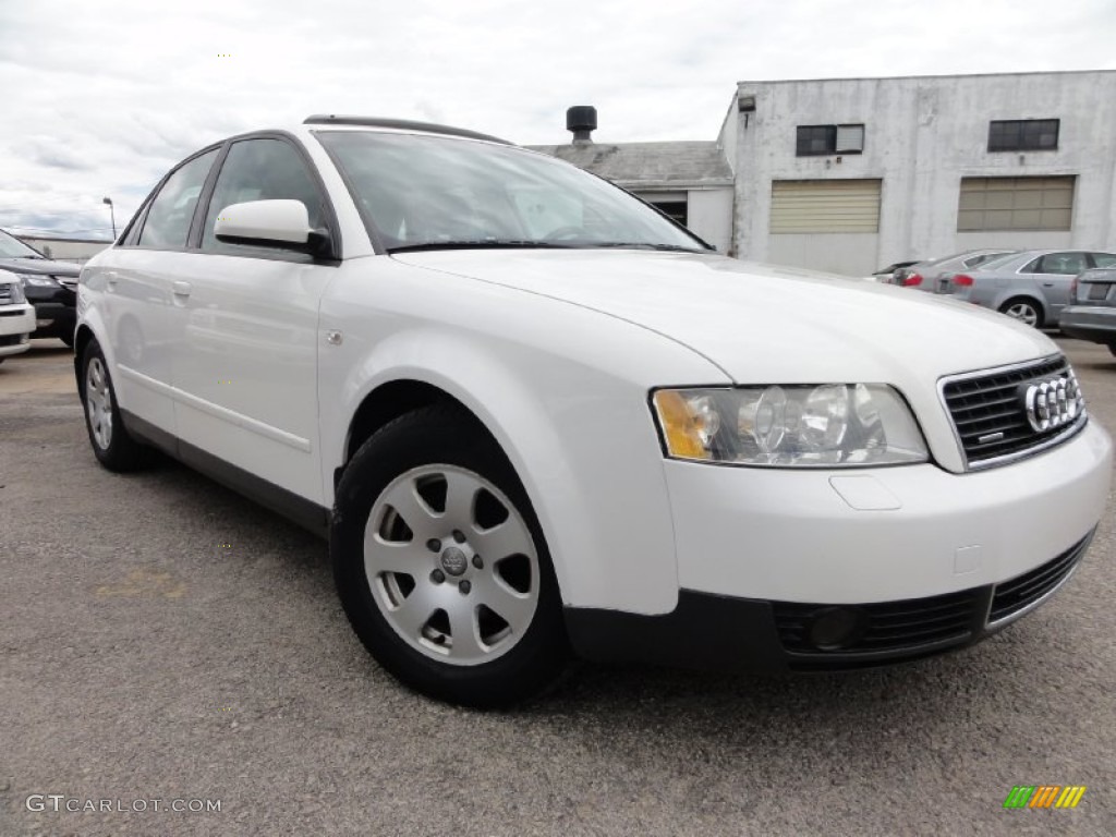 2002 A4 1.8T quattro Sedan - Polar White / Beige photo #1