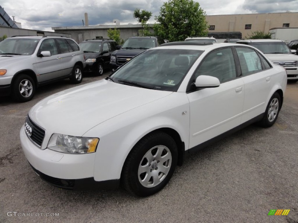 2002 A4 1.8T quattro Sedan - Polar White / Beige photo #2