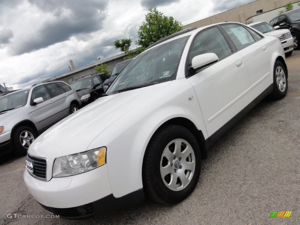 2002 A4 1.8T quattro Sedan - Polar White / Beige photo #3