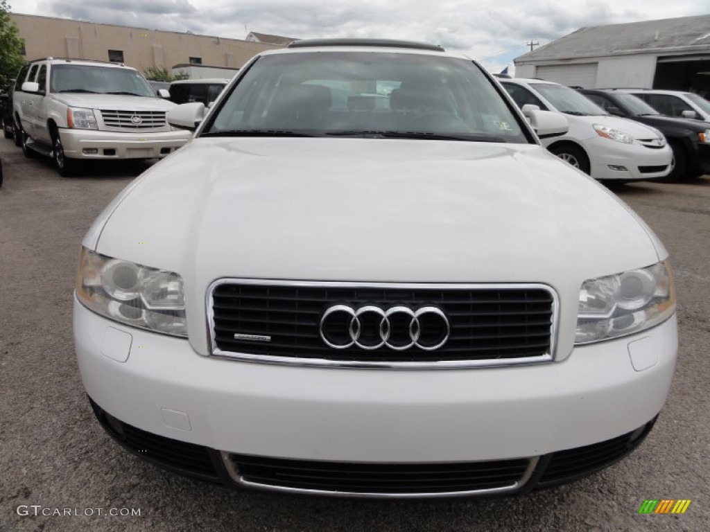 2002 A4 1.8T quattro Sedan - Polar White / Beige photo #4