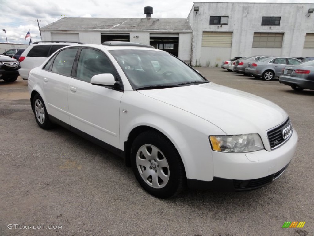 2002 A4 1.8T quattro Sedan - Polar White / Beige photo #5
