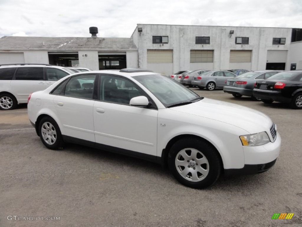 2002 A4 1.8T quattro Sedan - Polar White / Beige photo #7