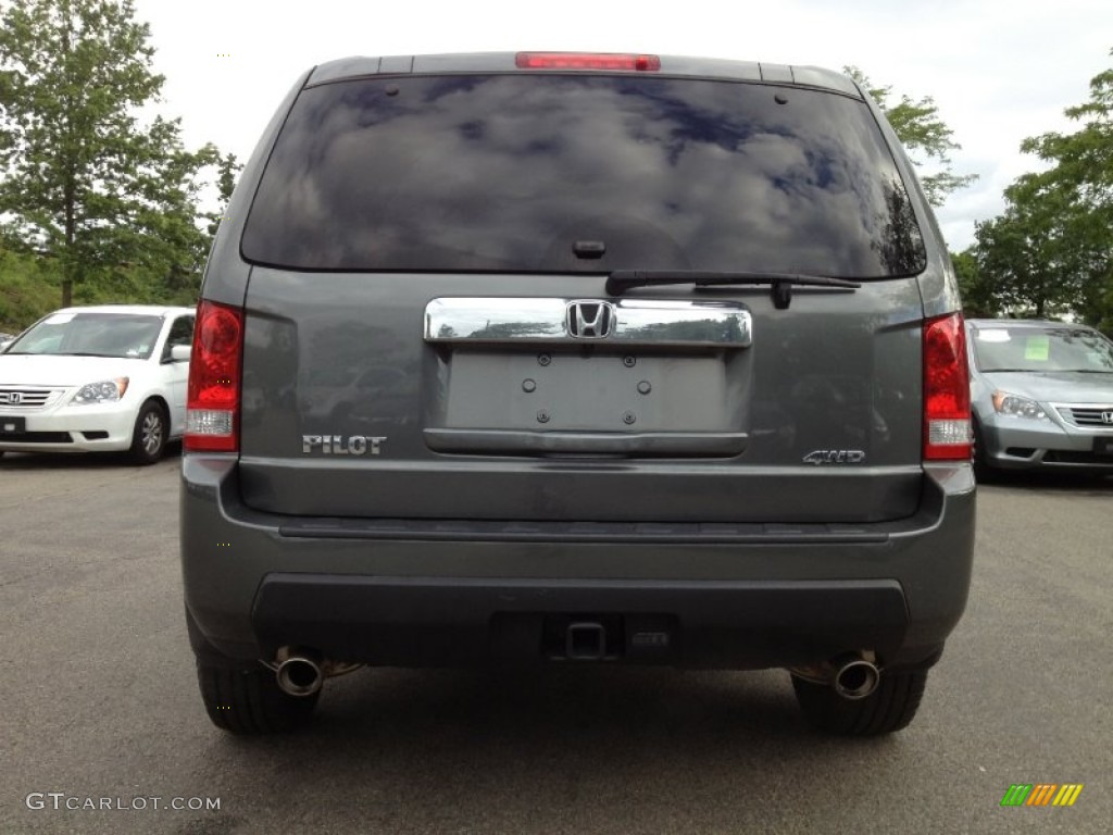 2009 Pilot EX-L 4WD - Sterling Gray Metallic / Beige photo #10