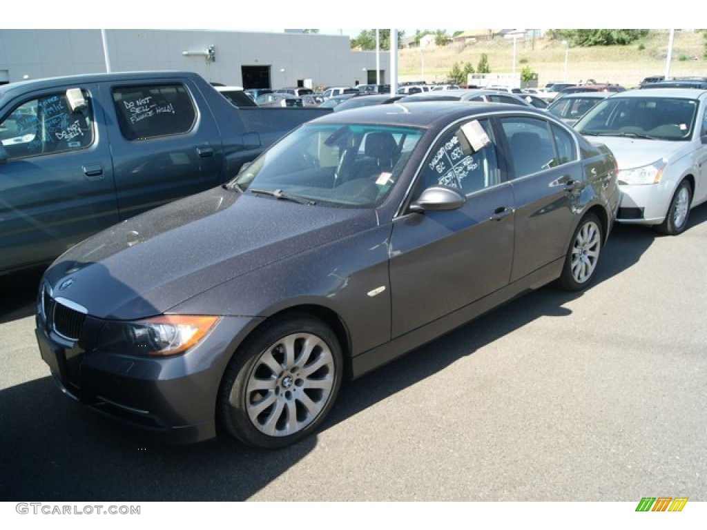 2008 3 Series 335xi Sedan - Sparkling Graphite Metallic / Black photo #4