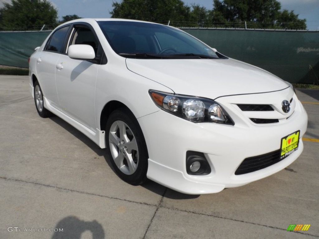 2011 Corolla S - Super White / Dark Charcoal photo #1