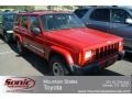 2001 Flame Red Jeep Cherokee Sport 4x4  photo #1