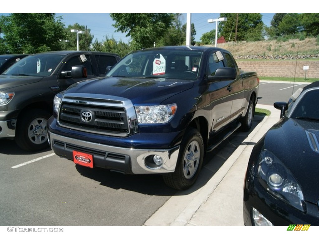 2012 Tundra Double Cab 4x4 - Nautical Blue Metallic / Graphite photo #4