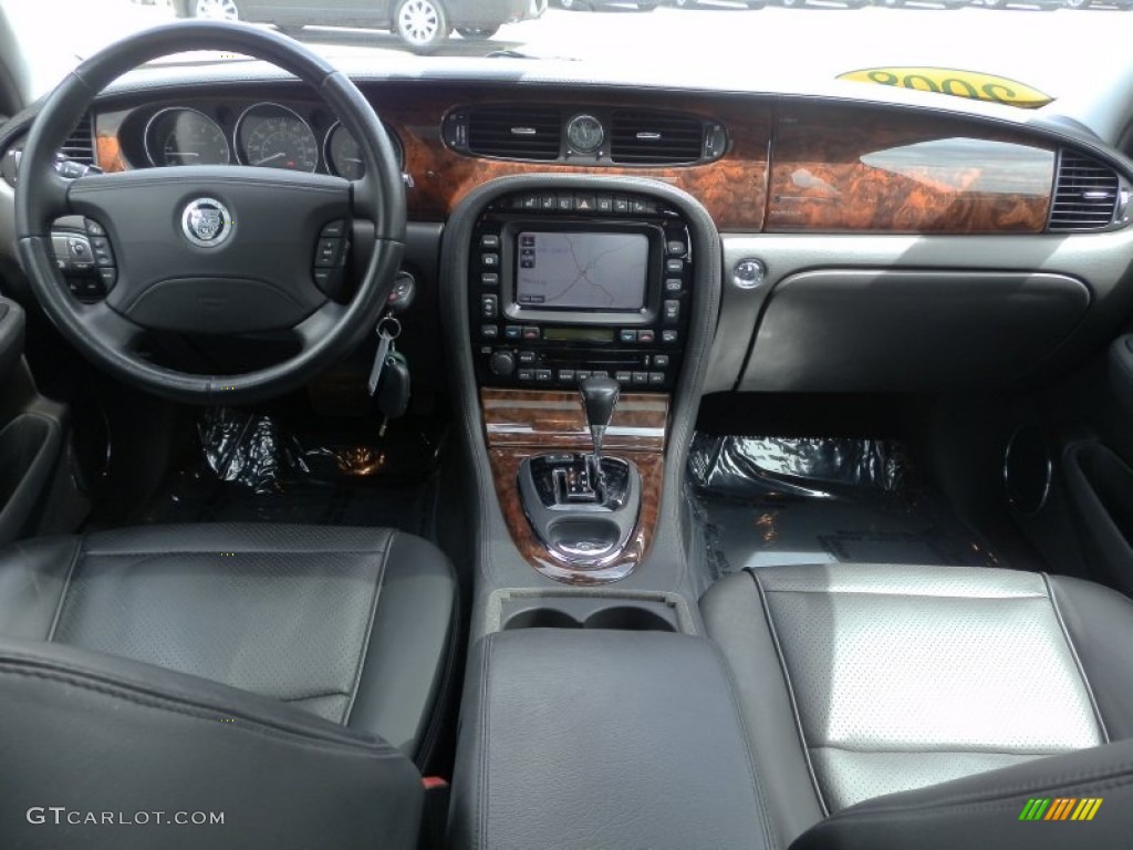 2008 Jaguar XJ XJR Black Dashboard Photo #66169901