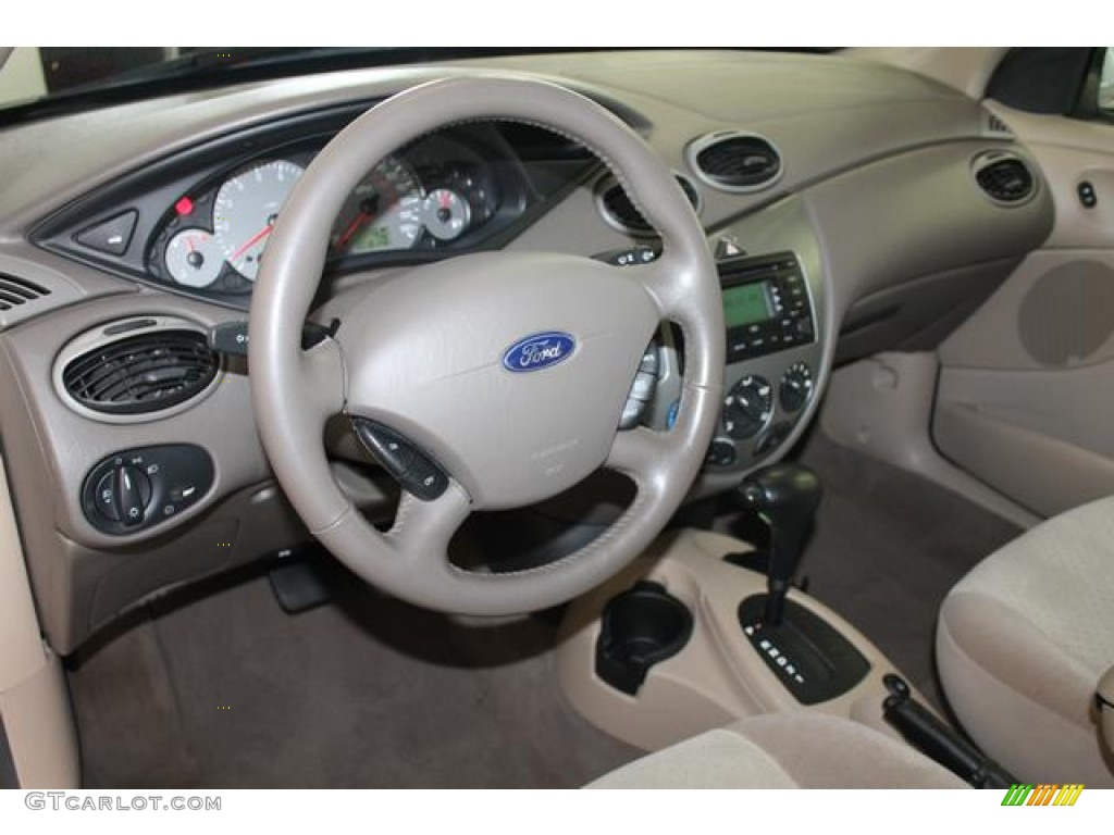 2003 Ford Focus ZTS Sedan Medium Parchment Dashboard Photo #66171578