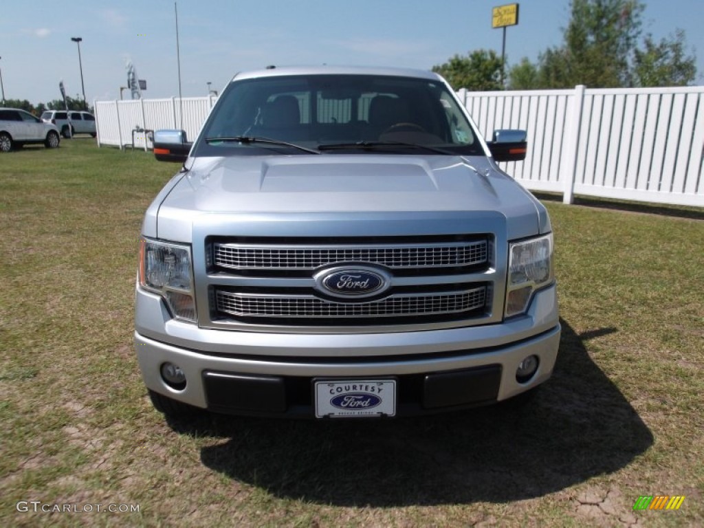 2010 F150 Platinum SuperCrew - Ingot Silver Metallic / Medium Stone Leather/Sienna Brown photo #2