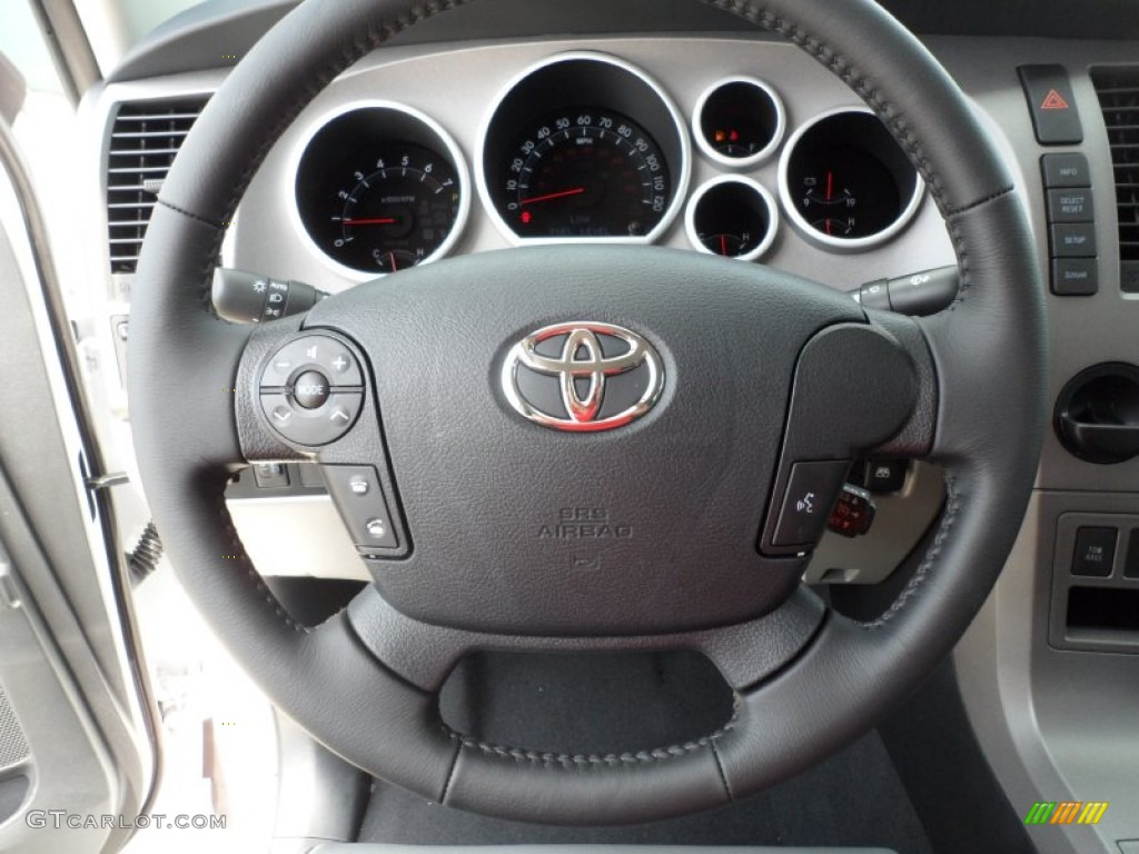 2012 Toyota Tundra Limited CrewMax Graphite Steering Wheel Photo #66172964