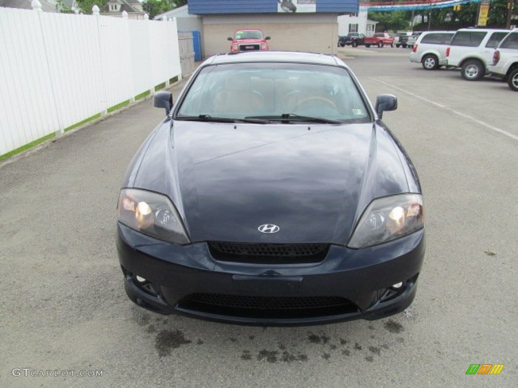 2006 Tiburon GT - Moonlit Blue Metallic / Beige photo #23