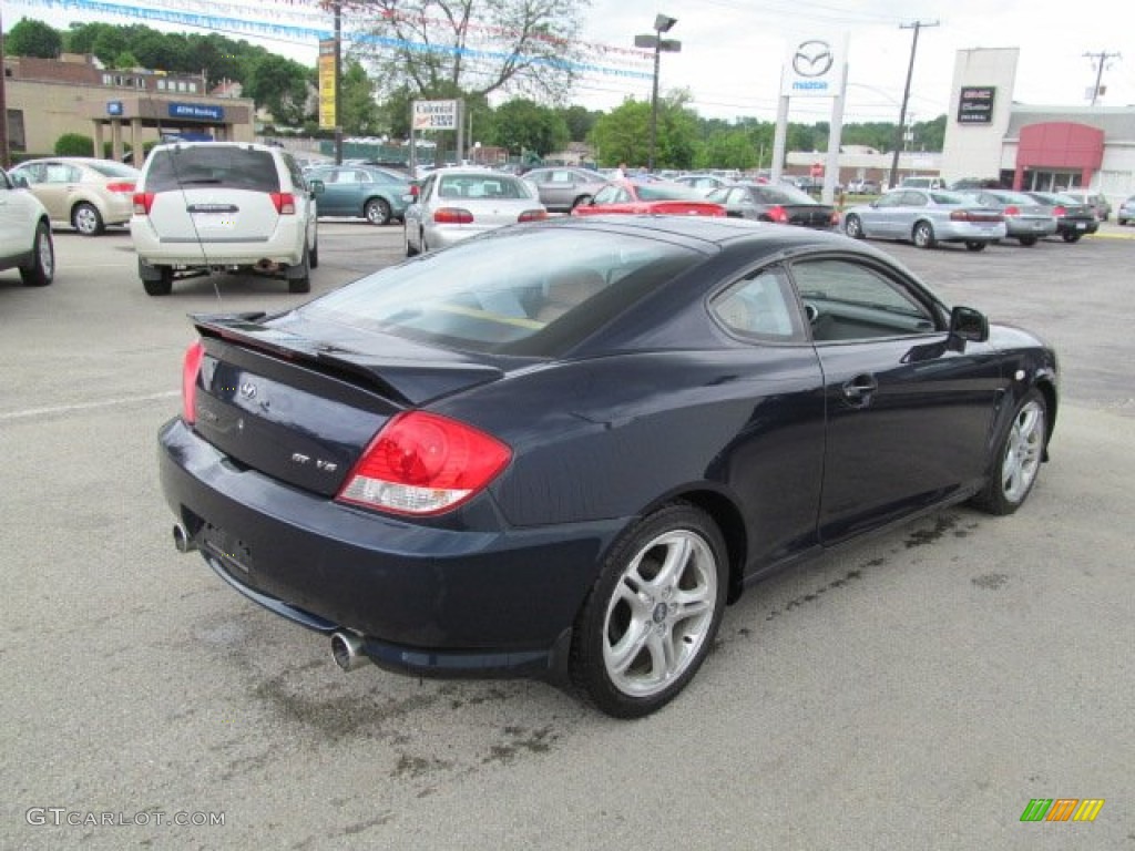 2006 Tiburon GT - Moonlit Blue Metallic / Beige photo #25
