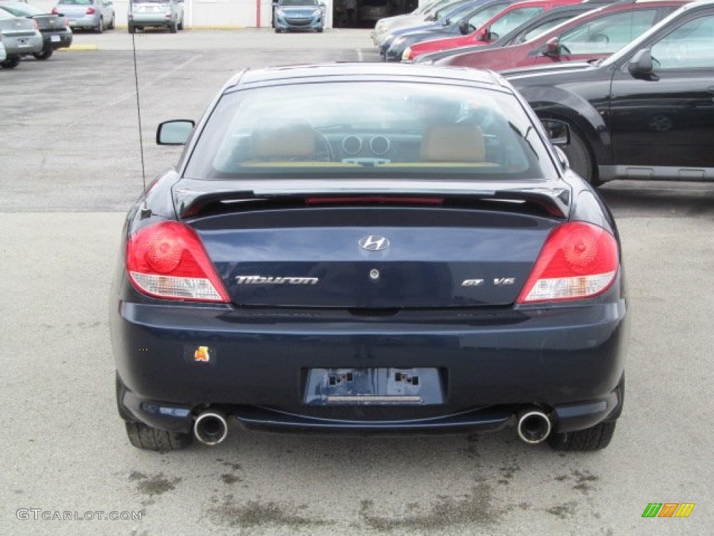 2006 Tiburon GT - Moonlit Blue Metallic / Beige photo #26