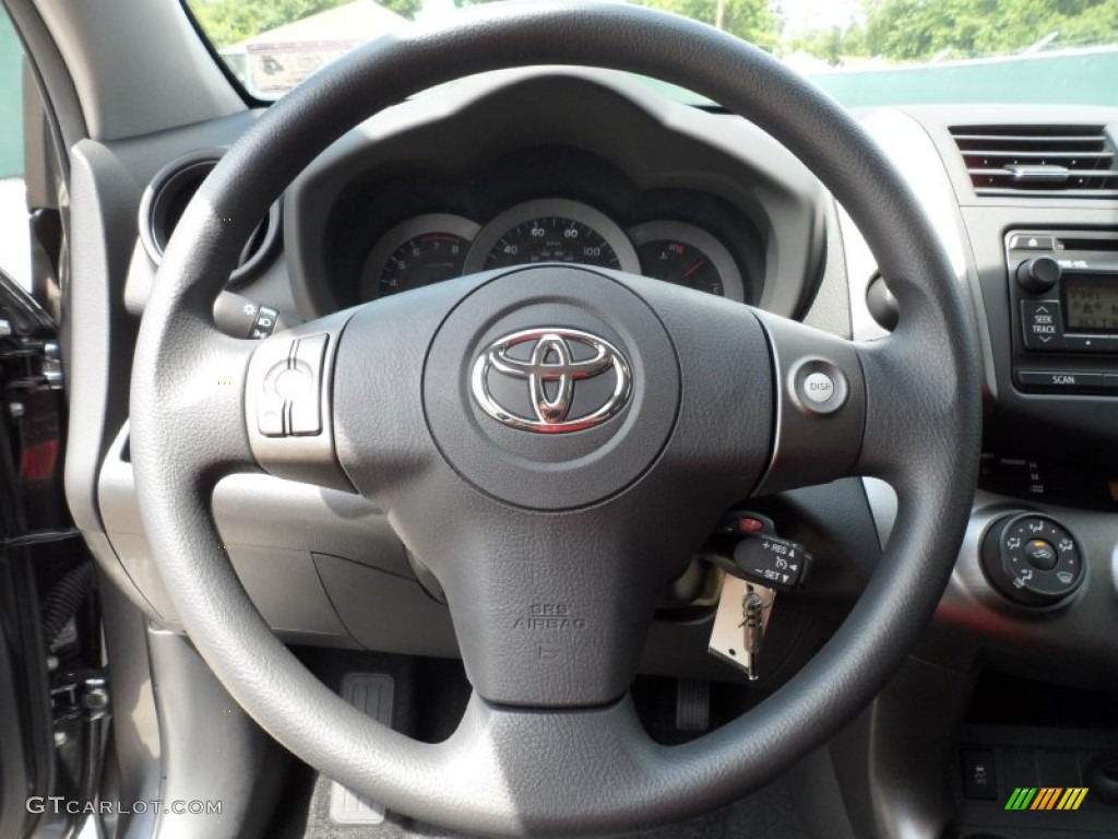 2012 Toyota RAV4 Sport Dark Charcoal Steering Wheel Photo #66175814