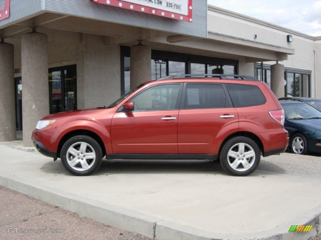2010 Forester 2.5 X Premium - Paprika Red Pearl / Black photo #4