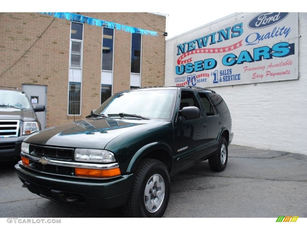 2004 Blazer LS 4x4 - Dark Green Metallic / Graphite Gray photo #1