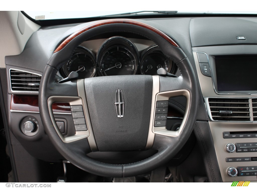 2010 Lincoln MKT AWD Charcoal Black Steering Wheel Photo #66178247
