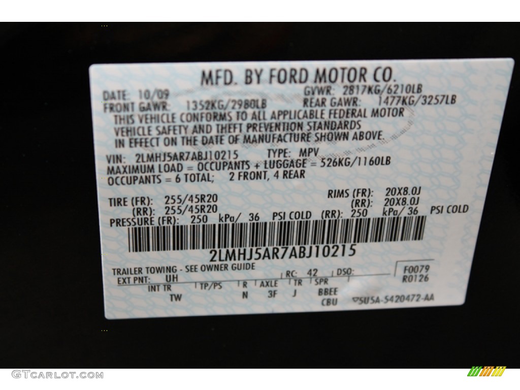 2010 Lincoln MKT AWD Parts Photos