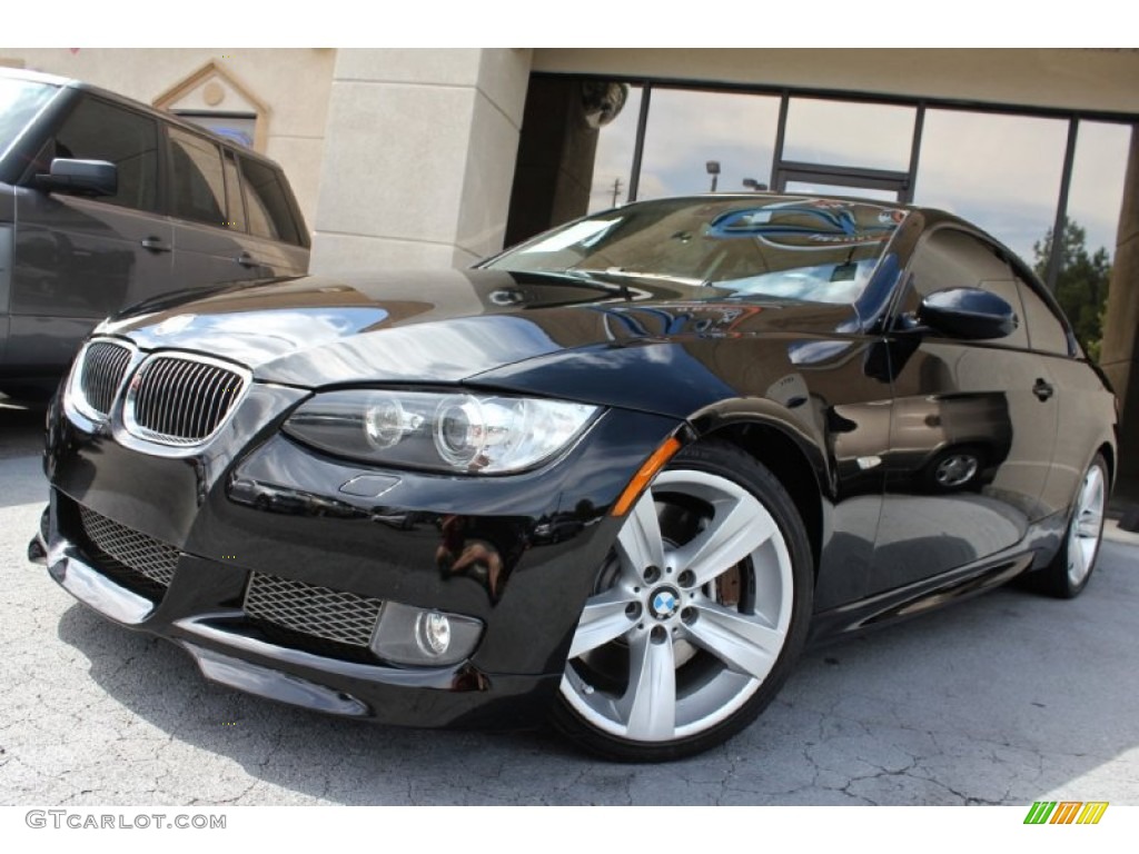 2009 3 Series 335i Coupe - Jet Black / Saddle Brown Dakota Leather photo #1