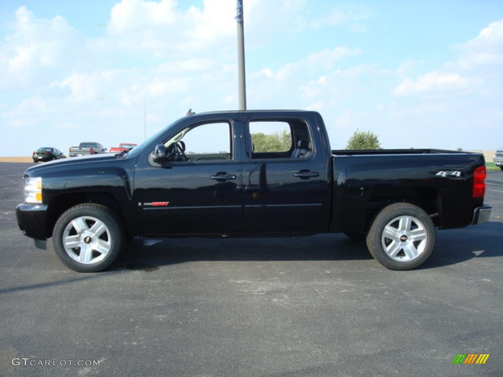 2008 Silverado 1500 LTZ Crew Cab 4x4 - Black / Ebony photo #2