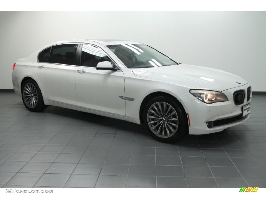 2011 7 Series 750Li Sedan - Mineral White Metallic / Saddle/Black Nappa Leather photo #1
