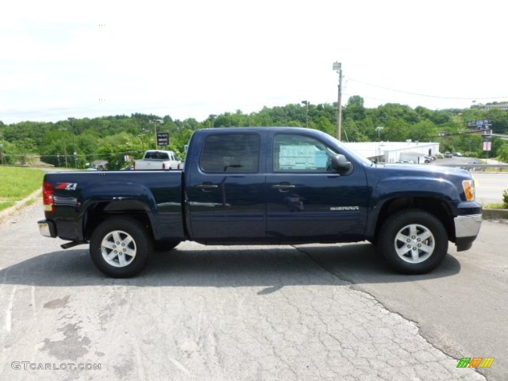 2012 Sierra 1500 SLE Crew Cab 4x4 - Midnight Blue Metallic / Ebony photo #8