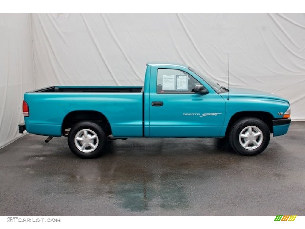 Bright Jade Metallic 1997 Dodge Dakota Sport Regular Cab Exterior Photo #66182726