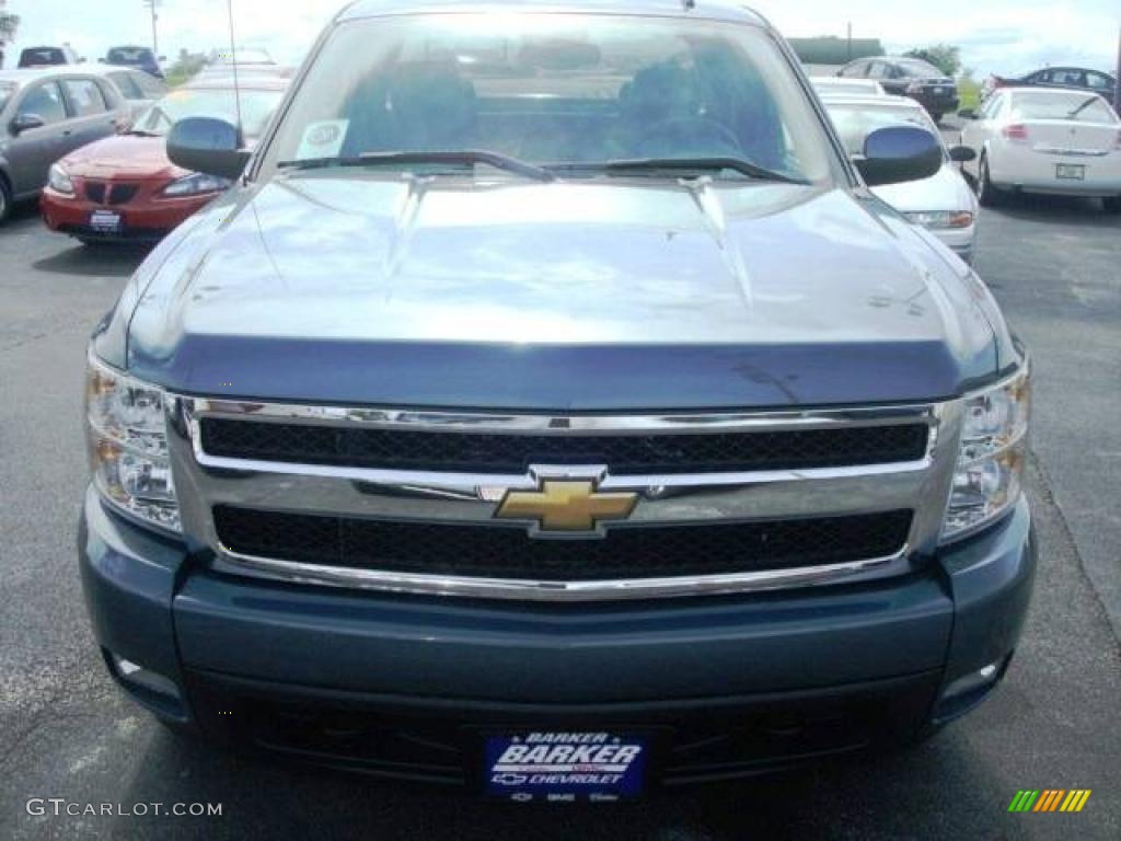 2008 Silverado 1500 LTZ Extended Cab 4x4 - Blue Granite Metallic / Ebony photo #7